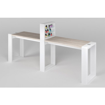 Двухместный маникюрный стол &quot;Matrix&quot; с подставкой для лаков